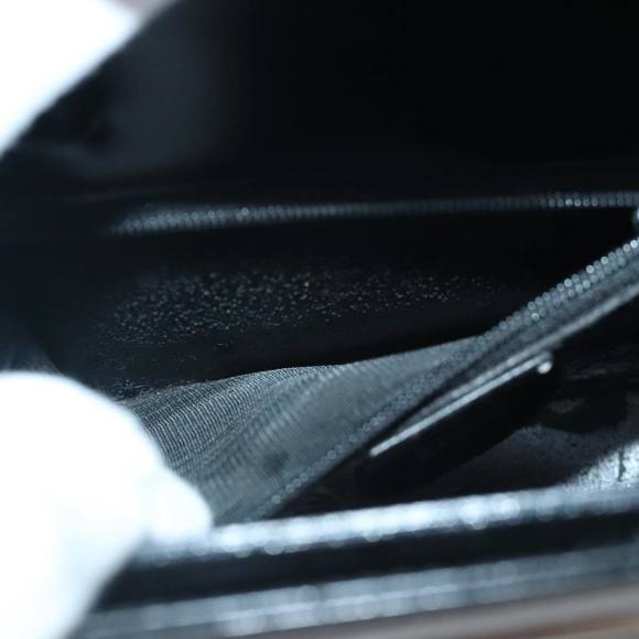 GUCCI Hand Bag Vinyl Leather Clear Black Silver 000 2058 0548 5 Auth 90596 - Picture 11 of 16